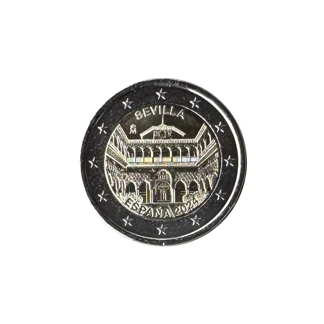 Moneta Originale 2 Euro Spagna Sevilla Sc Anno 2024 Senza Circolazione