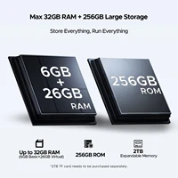 Tablette DOOGEE Tab G6 Max Android 16 32 Go + 256 Go, écran 13,4'' 90 Hz, batterie 11000 mAh, ultra-fine 7,7 mm, UNISOC T7280, Widevine L1 6
