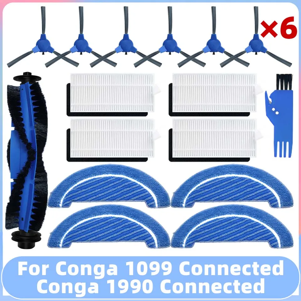 Per Cecotec Conga Flash Connected Titanium Ricambio Accessori Spazzola Laterale Filtro Hepa Mop~p140623238