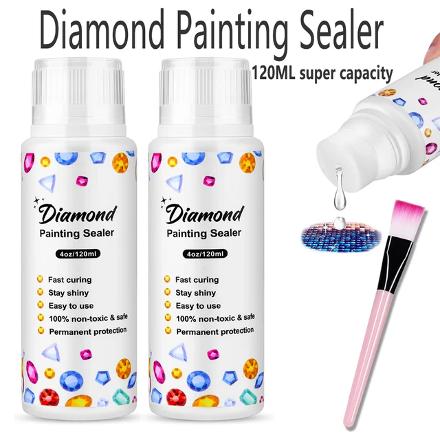 120ML Diamond Painting Sealer 5D Diamond Painting Art Glue Permanent Hold  and Shine Effect Sealer Diamond Painting Puzzle - AliExpress