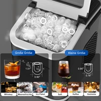 LOEFME Machine à Glaçons Portable 12kg/24h 9 Glaçons en 6-13 Min Écran LED avec Taille de Glaçons Réglable Réservoir d’Eau 1,4L pour Maison 3