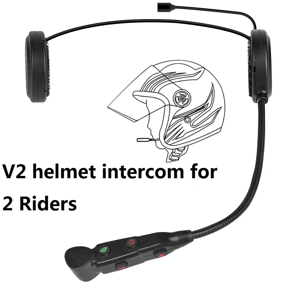 Auriculares intercomunicadores Bluetooth para casco motocicleta, auriculares manos libres estéreo, con micrófono - AliExpress