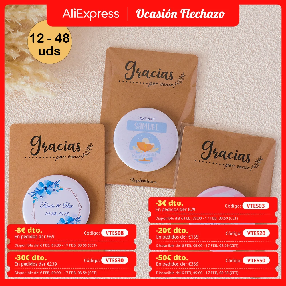 Lote de 12 a 48 unidades Abridor de botellas con imán Personalizado, Diseños Bautizo, Boda y Comunión, Regalos comunión para invitados, Recuerdo bautizo personalizado, Detalles para invitados de boda, Regalantes Store