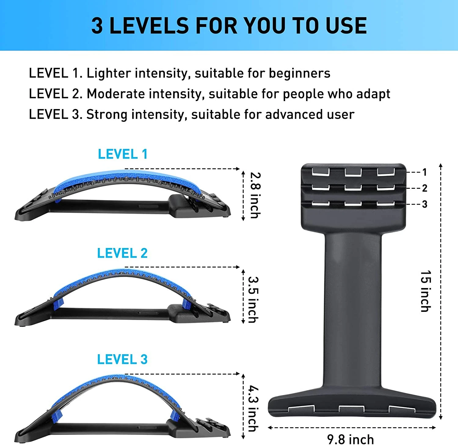 Magnet Massage Set Up Benches Back Stretcher Lumbar Support Acupuncture Device Posture Corrector for Back Pain Relief