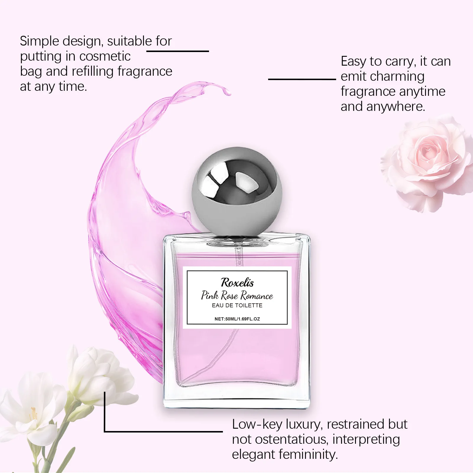 Eau de toilette voor dames bloemige parfum met rozengeur spray_voghion.com