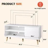 GALAXHERO TV Stand for 55 Inch TV Mid Century Modern TV Console with Storage Cabinet Entertainment Center for Living Room 3