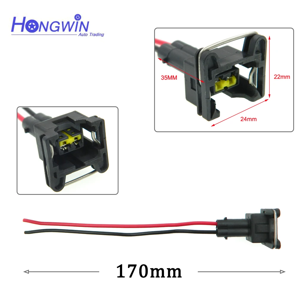 x5/10 Fuel Injector Connector Wiring Plugs Clips Boost Solenoid Valve Fit EV1 OBD1 Pigtail Cut & Splice 440cc 650cc 850cc 1000cc engine turbo clip