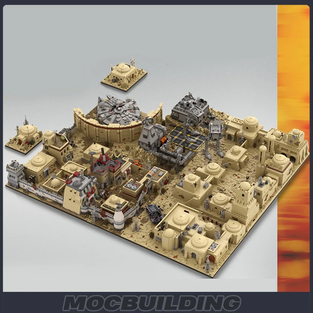 MOC Space Wars Star Movie Tatooine Mos Eisley Spaceport Street View Building Model Large Scale UCS Puzzle Bricks Toys Gifts Ulti 3