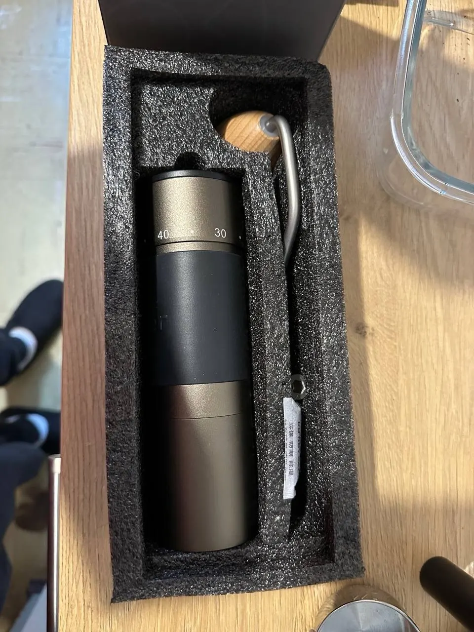 Kingrinder K4 /K6 manual coffee grinder portable mill 420stainless steel 48mm stainless steel Titanium plating burr photo review