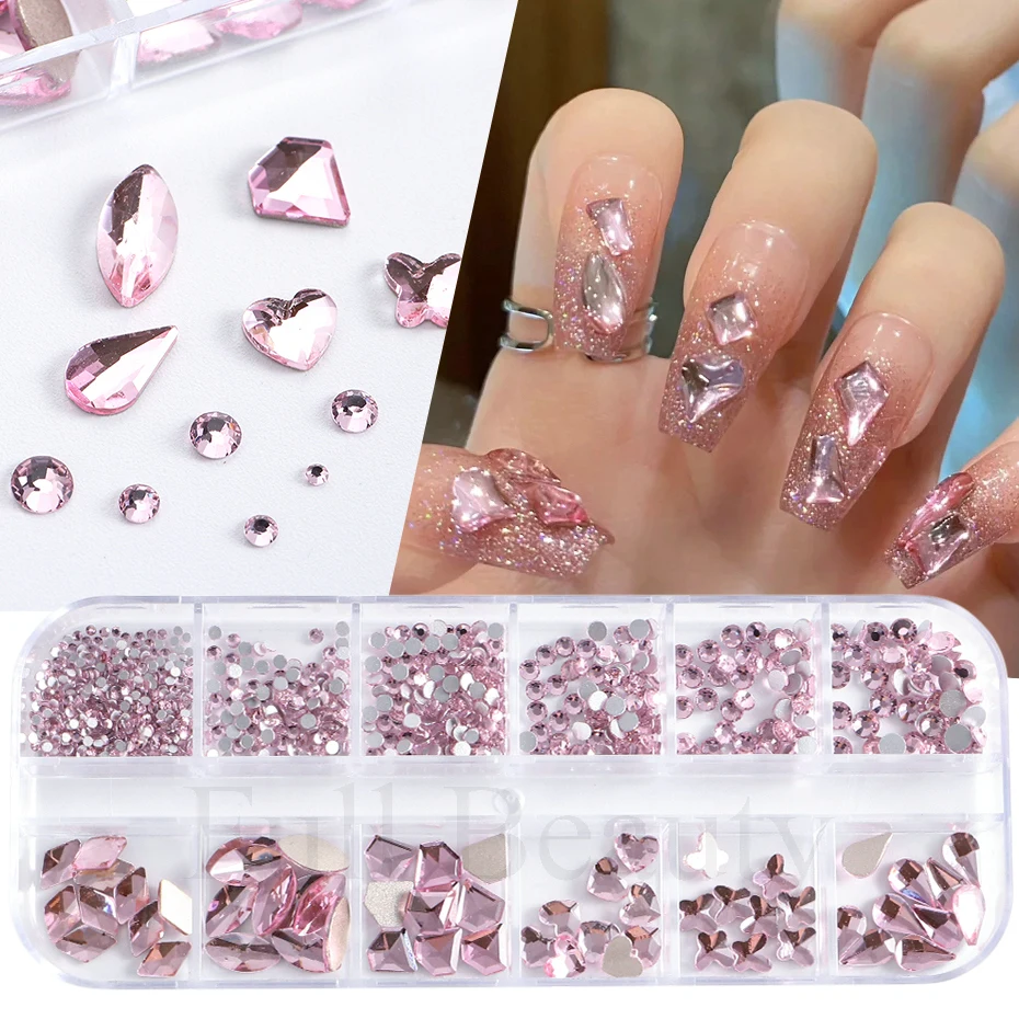 1400 Pieces Nail Crystals Nail Jewels Rose Gold Rhinestones Round Beads  Flatback Glass Charms Gems Stones Diamonds For Nails - Rhinestones &  Decorations - AliExpress