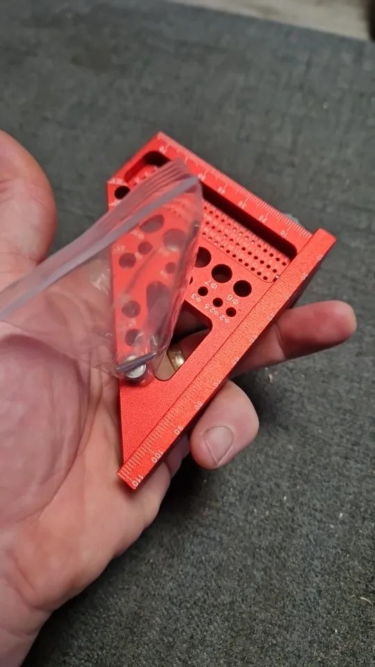 3D Multi-Angle Measuring Ruler, 45/90 Degree Woodworking Aluminum/plastic Square Protractor,Triangle Ruler Layout Measuring Tool photo review