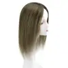 LaaVoo Hair Pieces Extensions Virgin Topper For Short Thining Hair Hand Made 6*7inch Real Brazilian Hair Mono And PU Base Hair 2