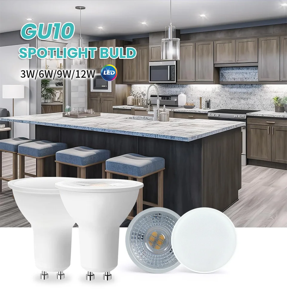 1/2/4/6PCS LED Spot Licht GU10 AC220V Kein Flimmern Warmweißes Licht 3W 5W 6W 7W 8W austauschbare 20W 30W50W Halogenlampe – Detail 1