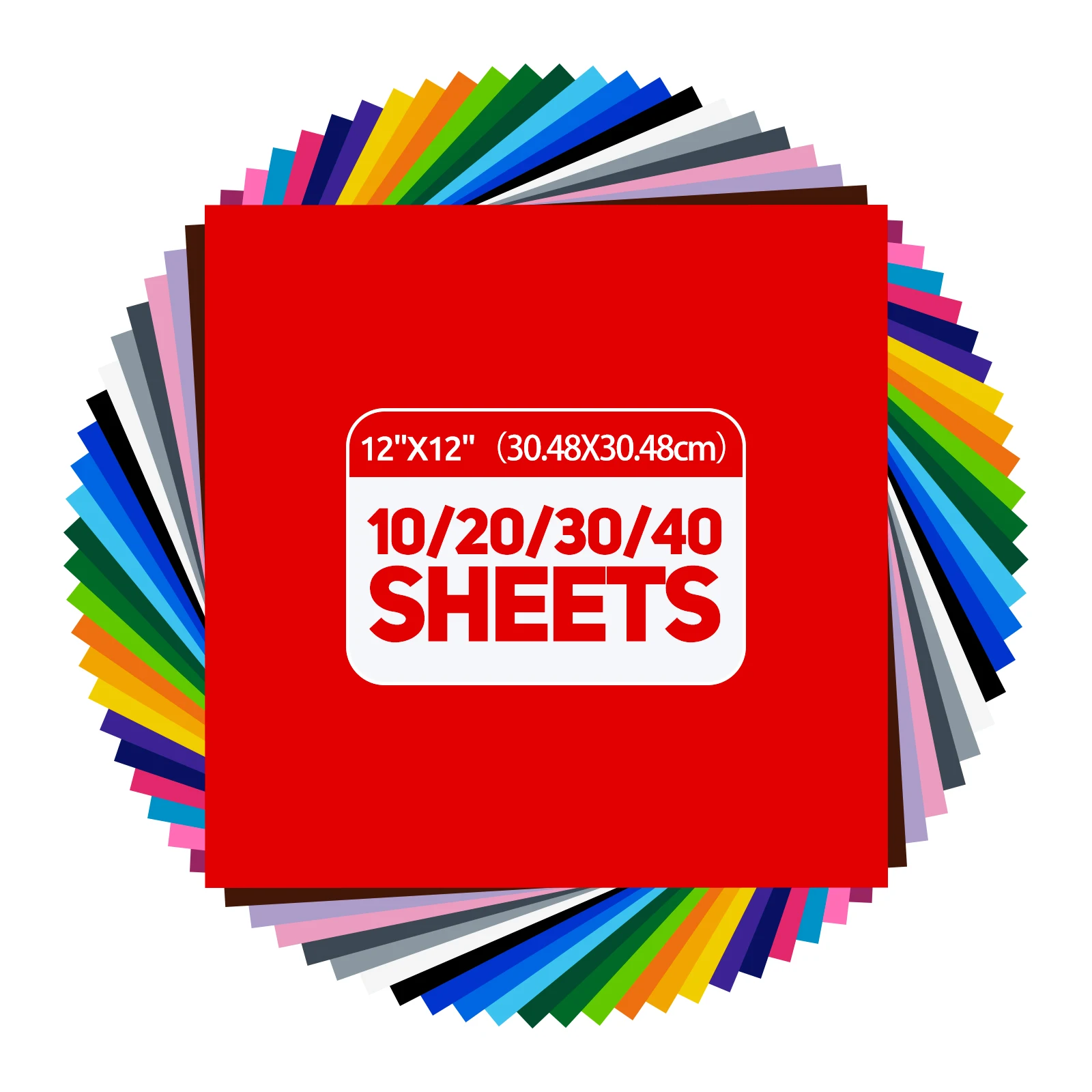 10/20/30/40pcs Adhesive Vinyl 12inch*12inch Permanent Vinyl For Cricut Machine For Signs Scrapbooking Car Decal