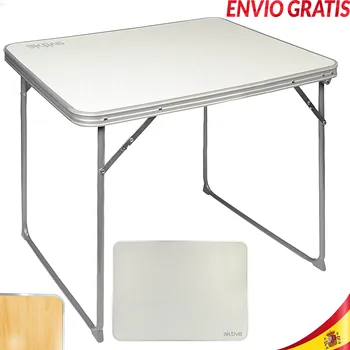 Tavolo portatile per spiaggia o giardino alta resistenza agli agenti atmosferici facilmente pieghevole 60x40x40 cm finitura in marmo e bordi in metallo gambe solide e robuste 1