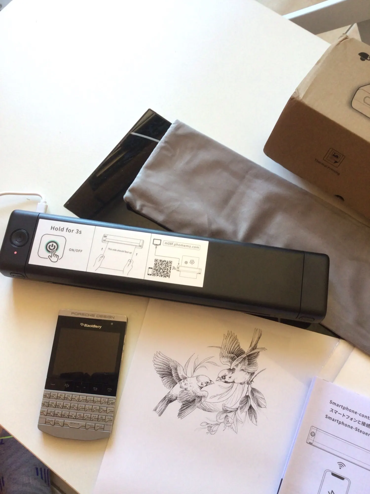 Attachment image review on M08F A4 Portable Thermal Printer