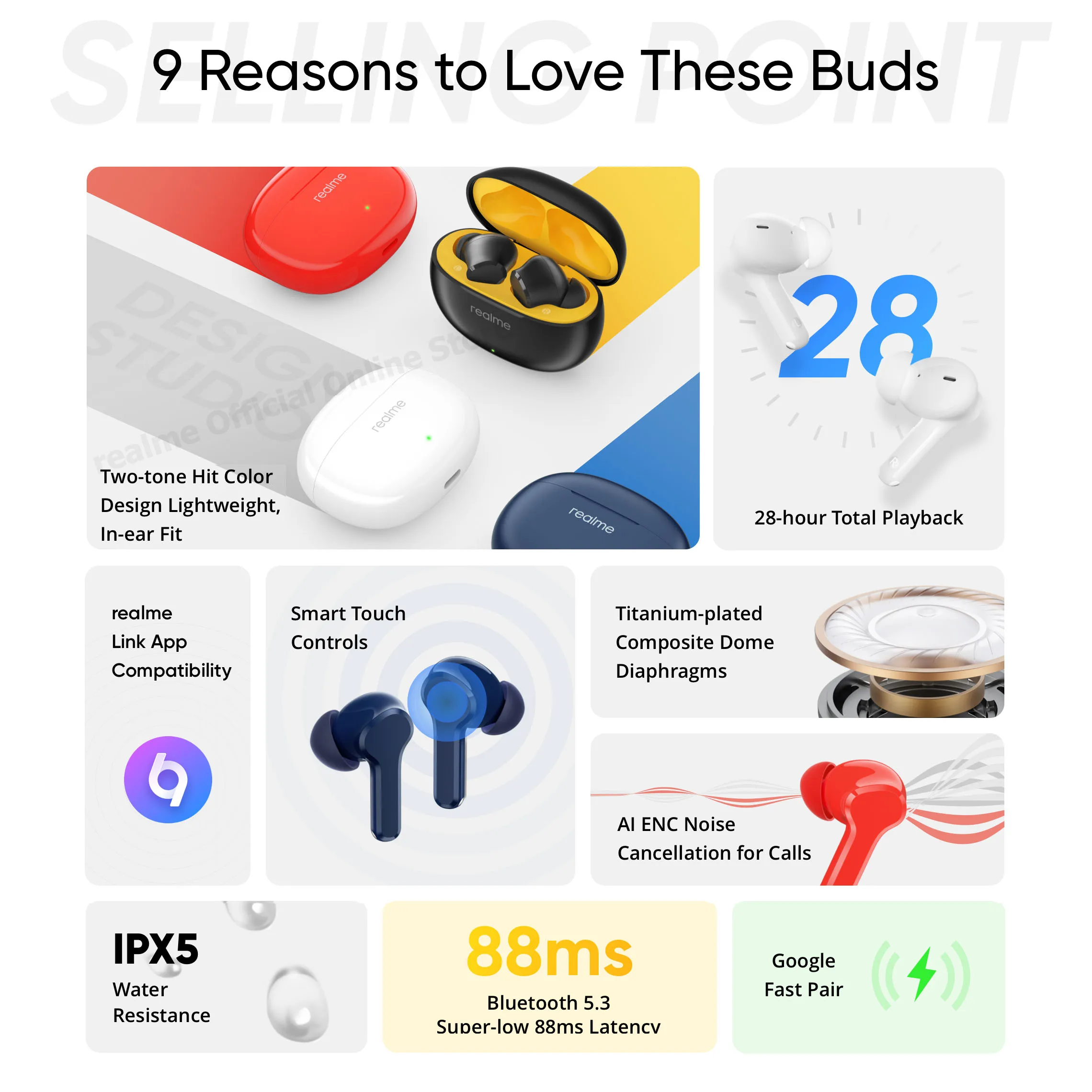 Buy Realme TechLife Buds T100 Wireless Earbuds Price In Pakistan available on techmac.pk we offer fast home delivery all over nationwide.