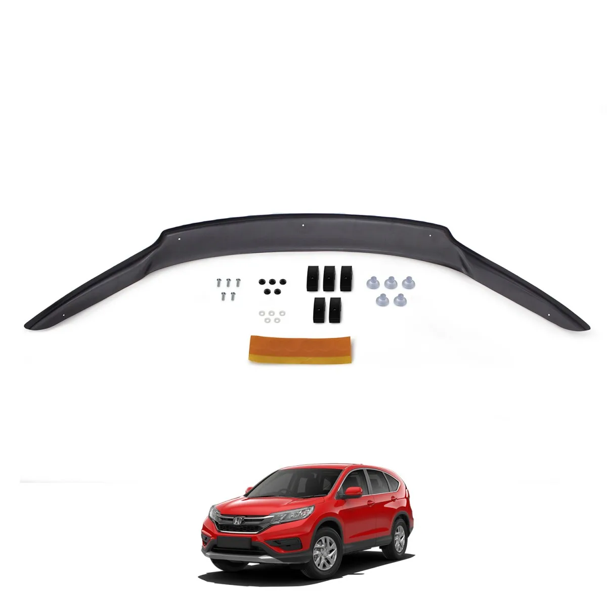 

Для Honda CR-V CRV передний защитный спойлер для капота 2013-2018 передний зеркальный отражатель защитный глянцевый черный автостайлинг