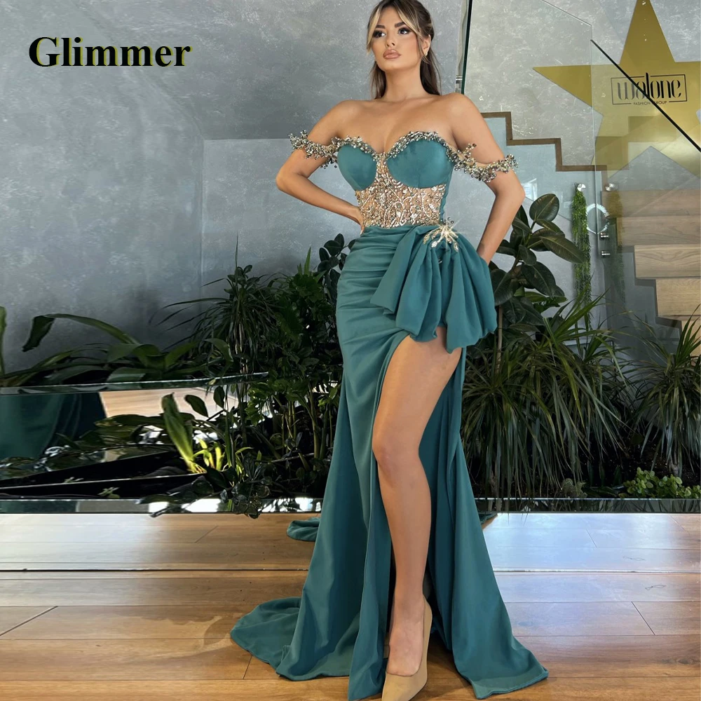 

Glimmer Trumpet Glamorous Evening Dresses Formal Prom Gowns Made To Order Special Occasion Vestidos De Fiesta Noche Robe Soiree