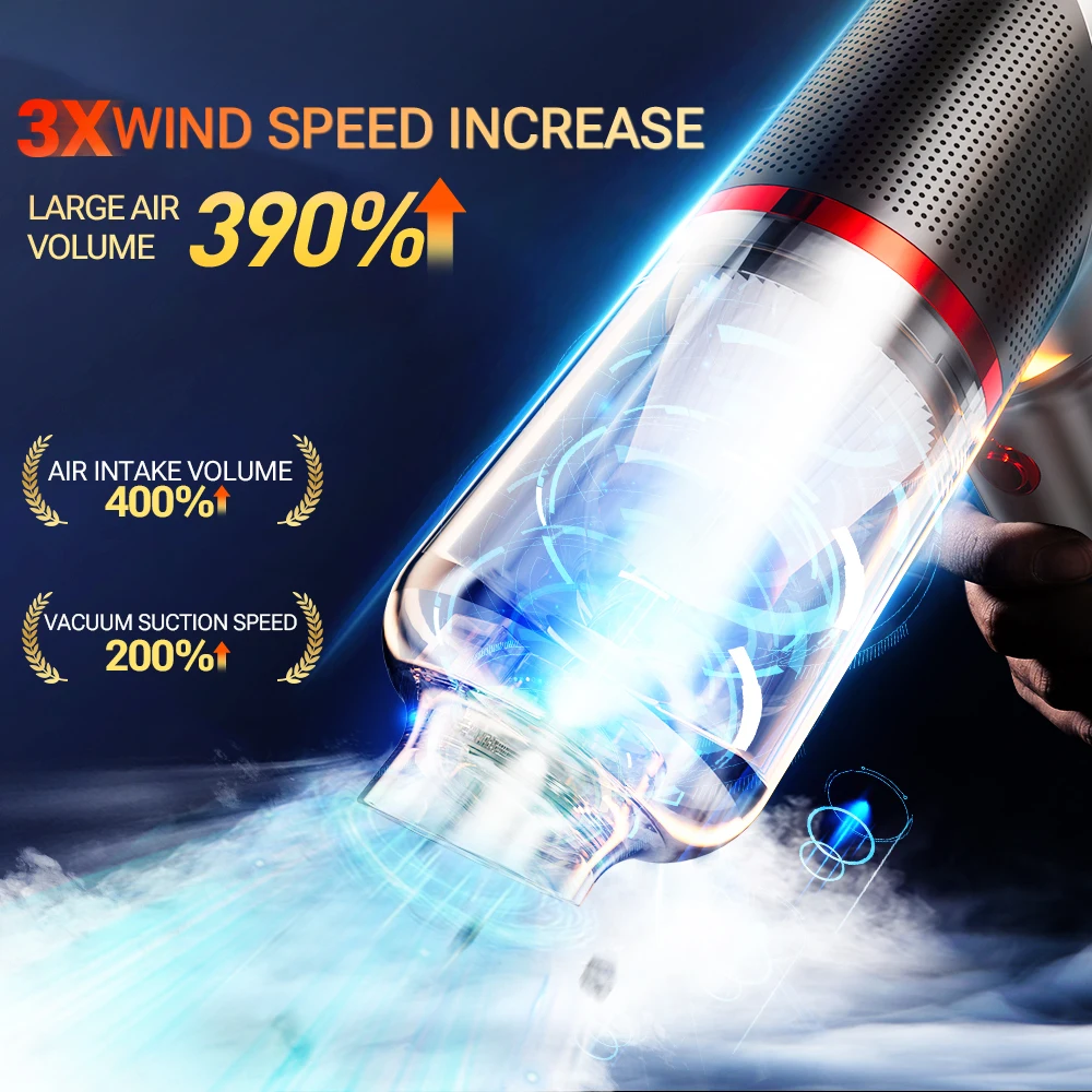 SZUK 178000Pa Car Vacuum Cleaner Wireless Handheld Cleaner Mini Cleaning Machine Strong Powerful Portable Vacuum Cleaner Car 6