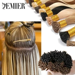 Straight I Tips Human Hair Extensions for Women 40g 50g/pack Pre Bonded Keratin Fushion Stick Silky Straight Hair Extensions