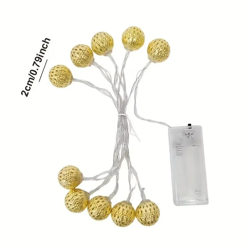 1PC 1.5M/3M/6M Moroccan Ball String Light Battery Box Christmas Decoration Fairy Lights Christmas Tree Hanging Lamp led string lights decorative lights string lights led fairy lights