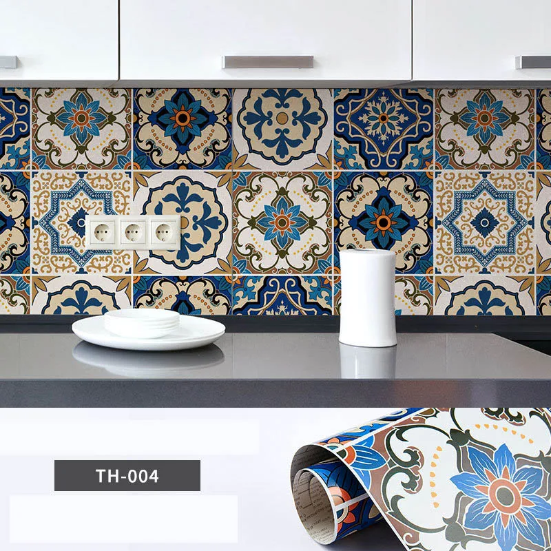 60cm1mKitchenwaterproofandoilprooftilestickerbathroom