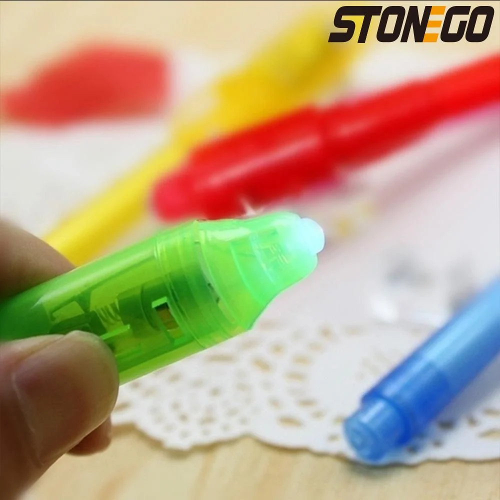 STONEGO Luminous Light Invisible Pen Magic UV Light Pen Secret Learning Magic Pen for Kids Party Favors Ideas Gifts Novelty Toy 4