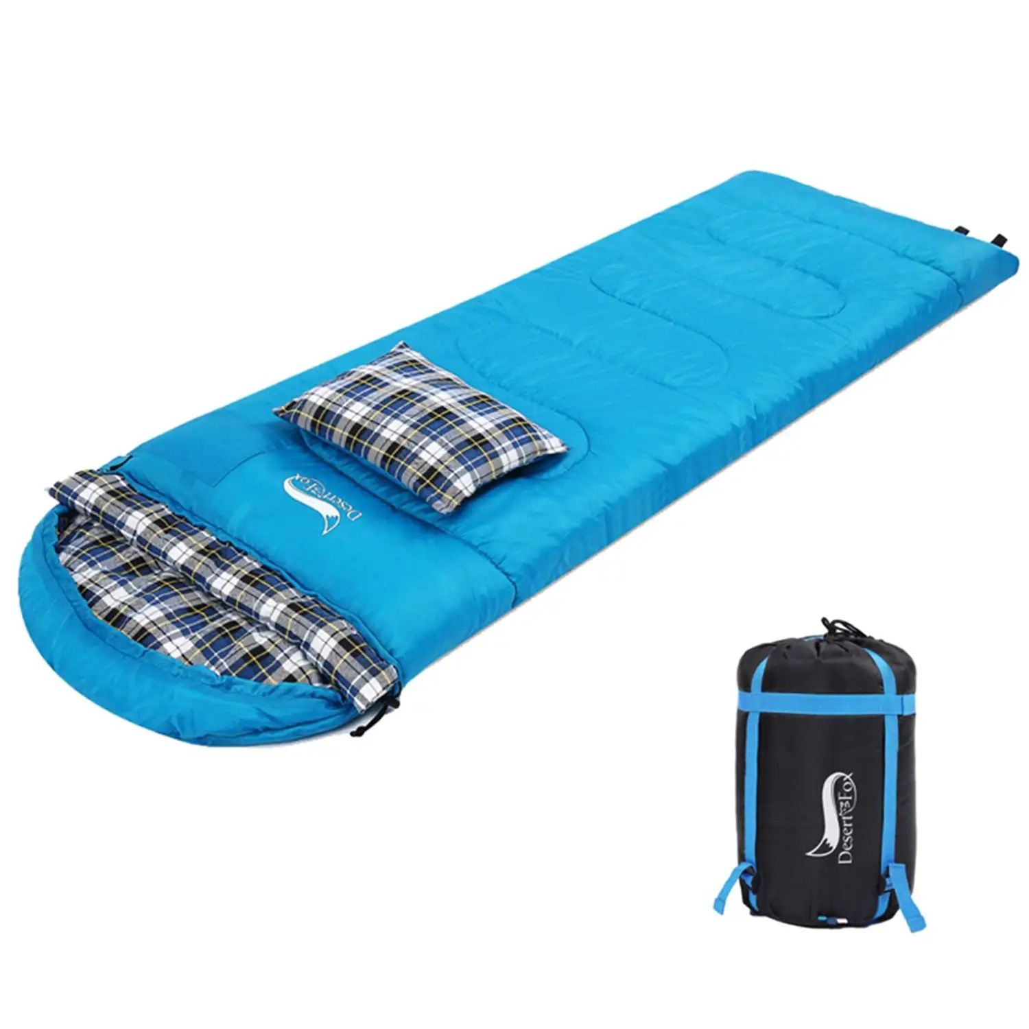 

Cotton Flannel Sleeping Bags with Pillow,Envelope Compression Sack,Lightweight & Portable for Outdoor Camping,Hiking,Traveling