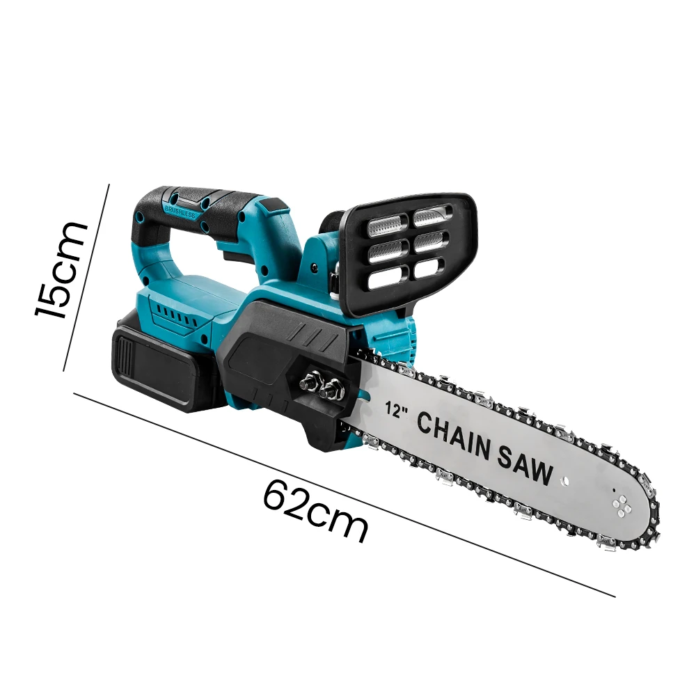 12 Zoll 3000 W bürstenlose elektrische Kettensäge Akku-Astsäge Holzbearbeitung Garten Elektrowerkzeug für Makita 18 V Akku – Detail 20