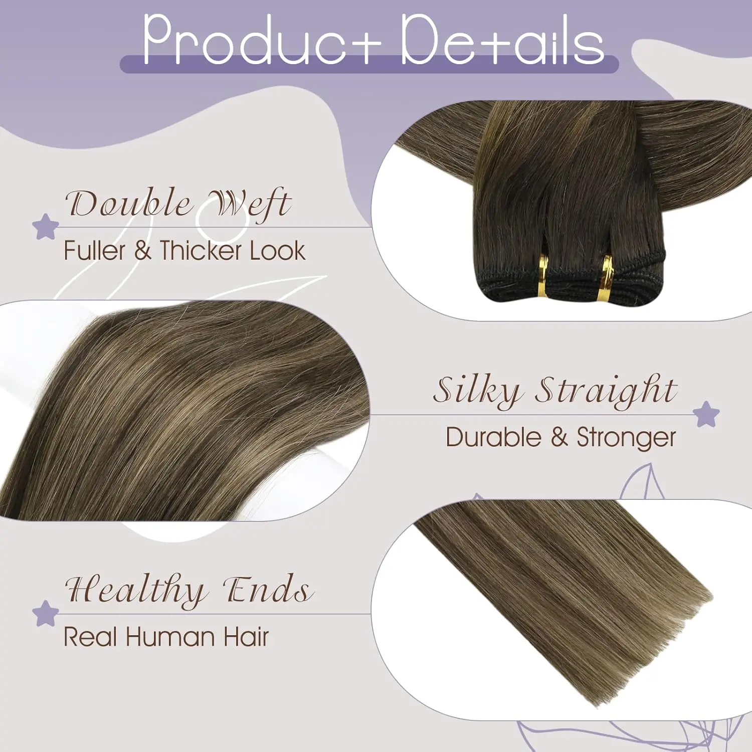 Full Shine Human Hair Weft Extensions Hair Bundles 100g Sew In Silky Straight Remy Skin Double Weft For Salon