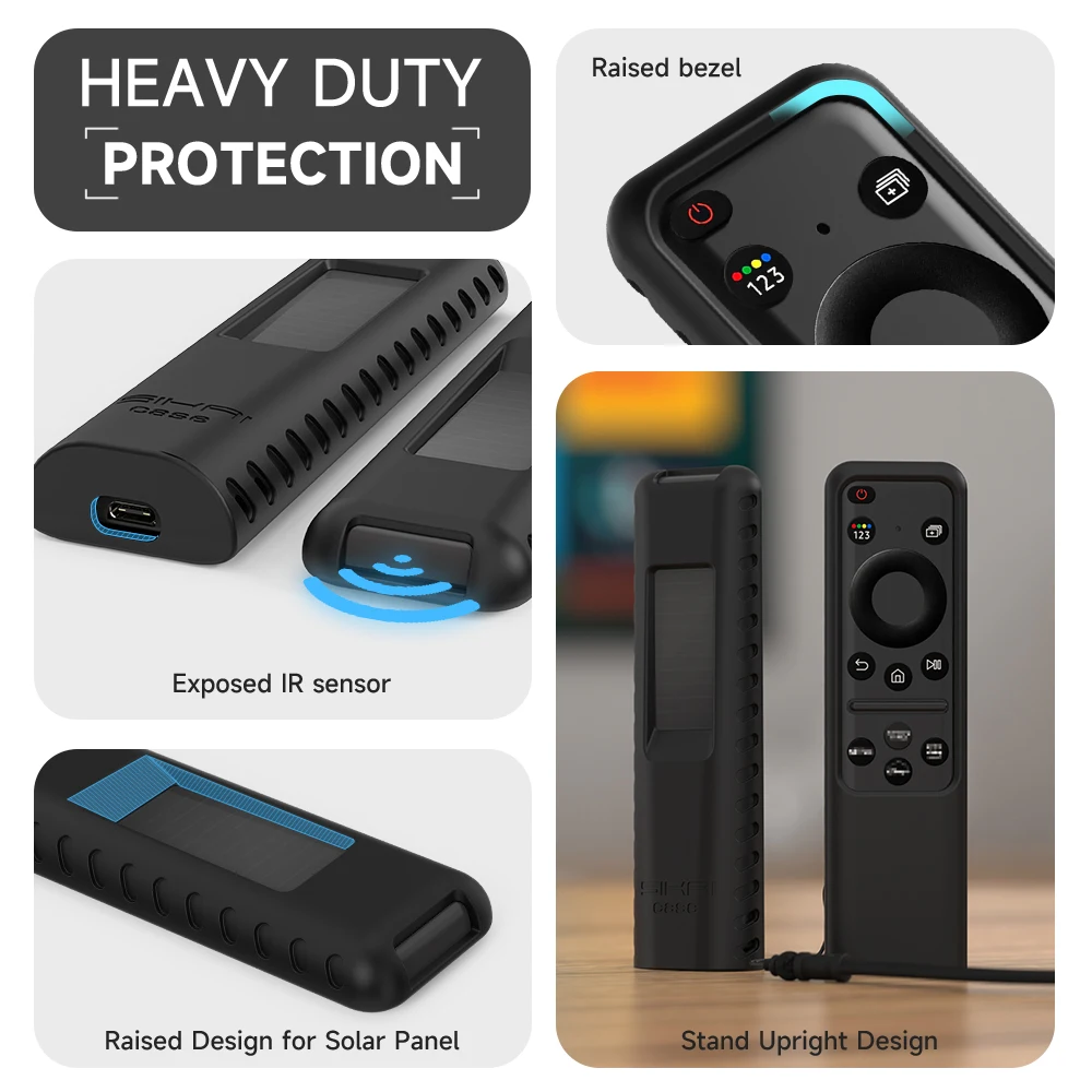 Silicone Remote Cover for Samsung 2023 TM2360E BN59-01432A TM2361E BN59-01439A OLED Smart TV Remote Control Case with Lanyard 3