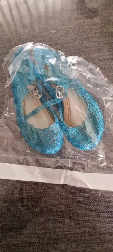 Zapatos de cristal de princesa Elsa para niñas, sandalias informales de cumpleaños para niños, zapatos de fiesta de boda para bebés, novedad de 2024 photo review