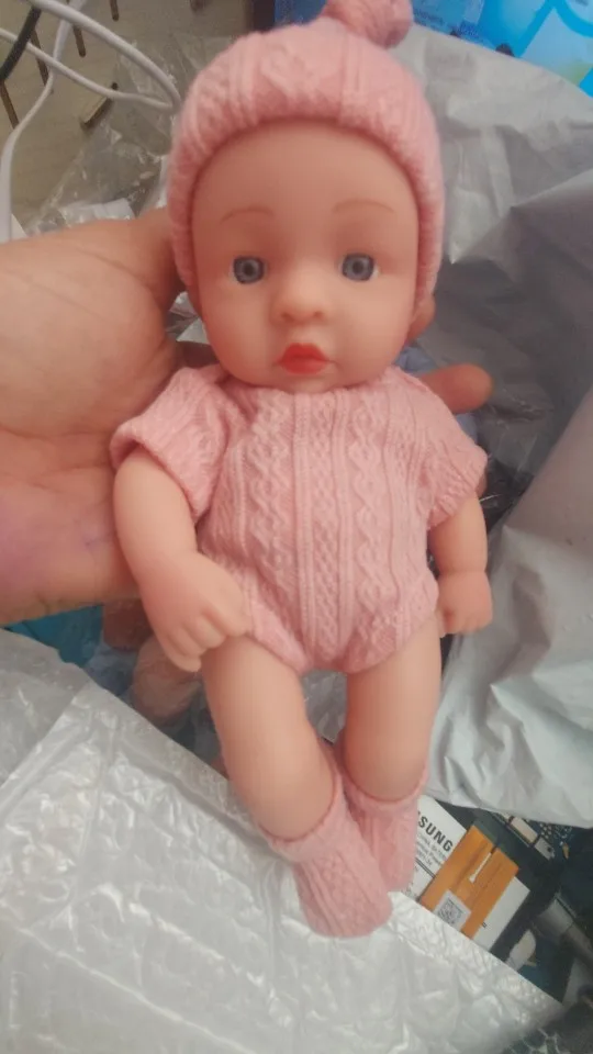 20CM Reborn Baby Doll Toddler Real Soft Touch Mini Soft and Full Body Silicone Reborn Toddler Doll lifelike Newborn Doll Toys photo review