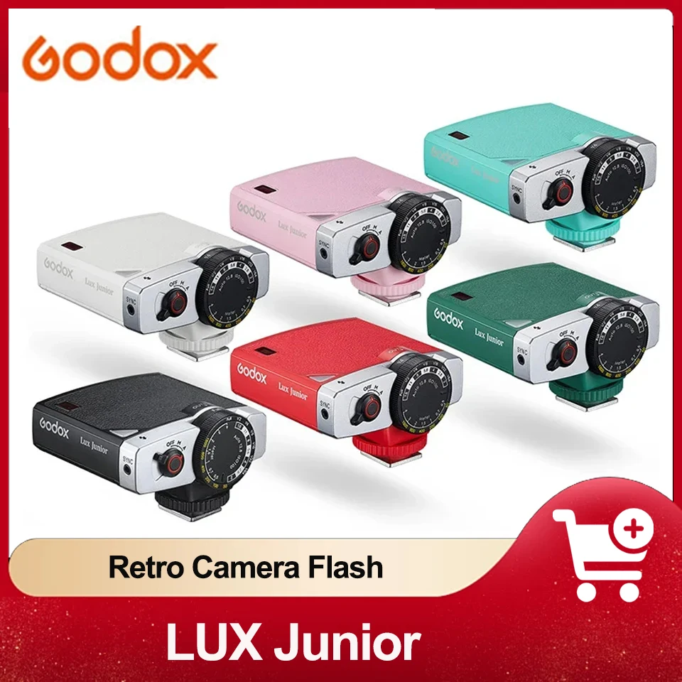 Godox Lux Junior Retro Camera Flash Flash Speedlite Trigger Per Canon Nikon Fujifilm Olympus Sony Camera