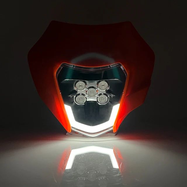 For KTM Motorcycle LED Headlight 2014-2016 XC SX XCW EXC 125-500 Accessories Enduro Motocross Headlamp Assembly Mask Fairing