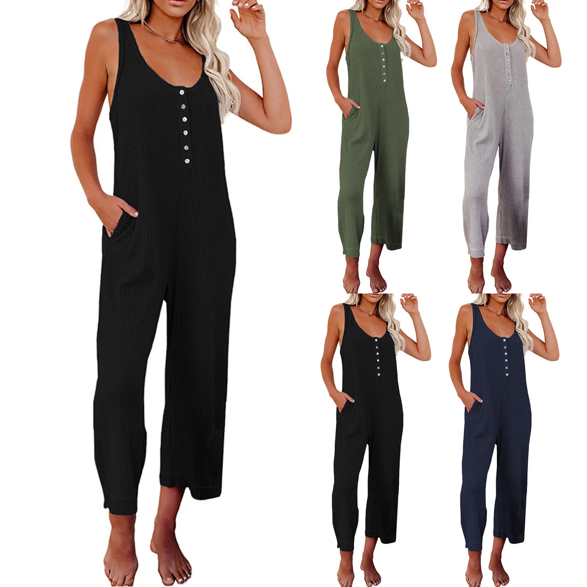 Loose Maternity Bib Pant Suspender Trouser Women Sleeveless One-Piece Wide-Leg Romper Overalls Strap Jumpsuit Outfits Plus Size plus size women outfits short sleeve round neck casual crop top and loose long trouser summer 2 piece set big size outfits 5xl