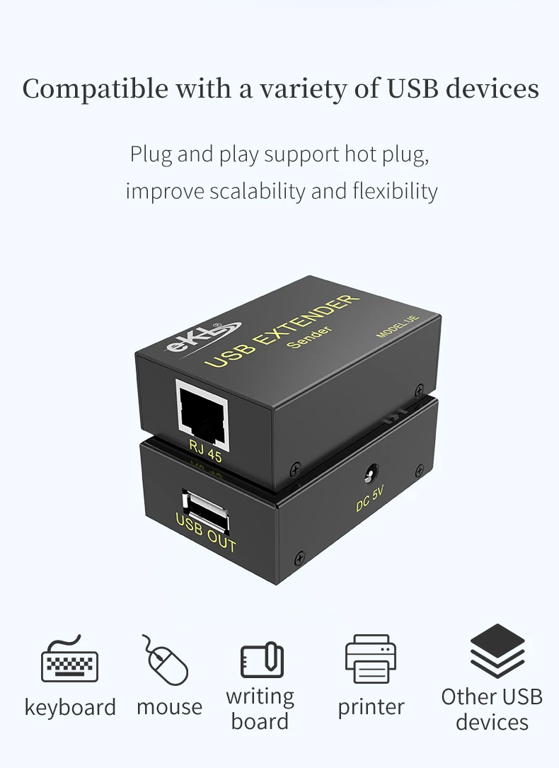 de porta para rede única extensor de cabo usb