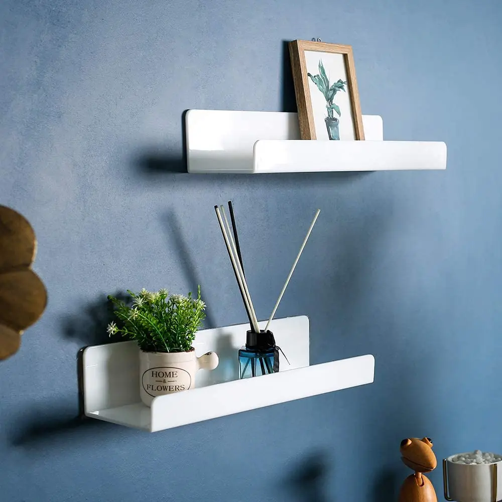 Hanging Shelf, No-drilling Bathrooom Shelf Black, Minimalistic