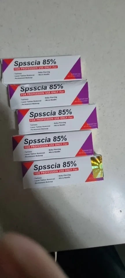 85% Spsscia Multipurpose Numbing Cream lidocaine 8% for Cosmetic tattooing/Permanent Makeup/Piercings/Waxing/Microblading/Laser photo review