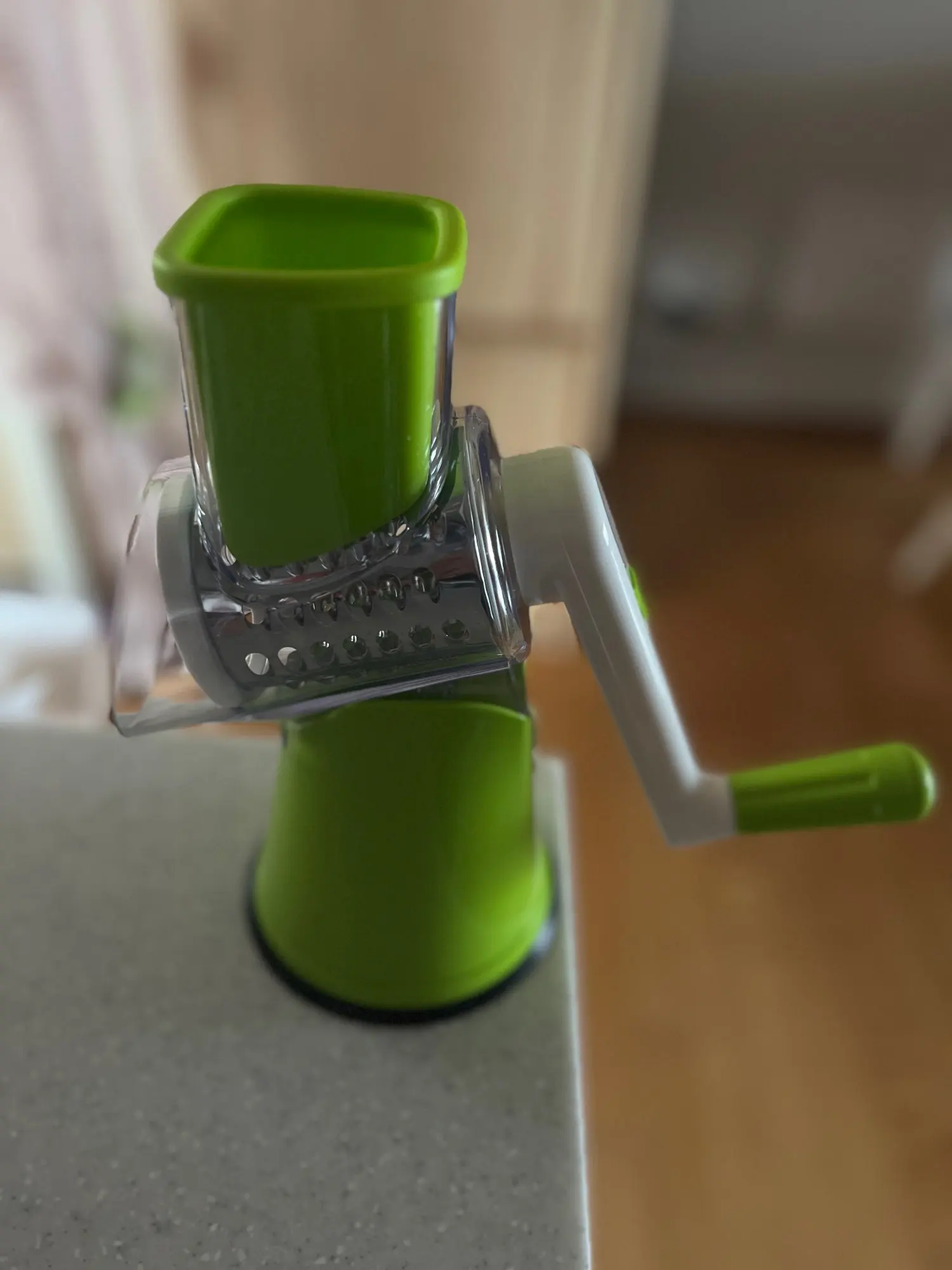 LMETJMA Manual Rotary Vegetable Slicer Cutter Kitchen Vegetable Cheese Grater photo review