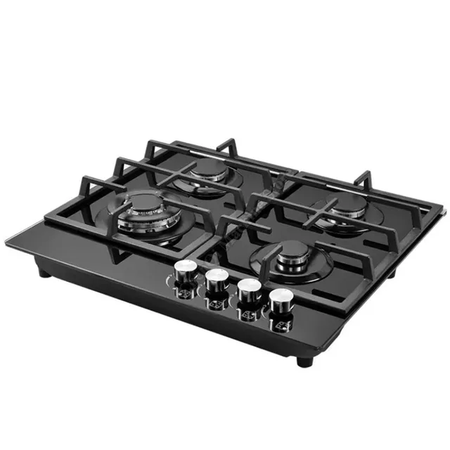 Cooktop Gas 4 Burners Home Commercial Gas stovetop Stainless steel Gas Stove Gas Hob Stovetop Tempered Glass Cooktop