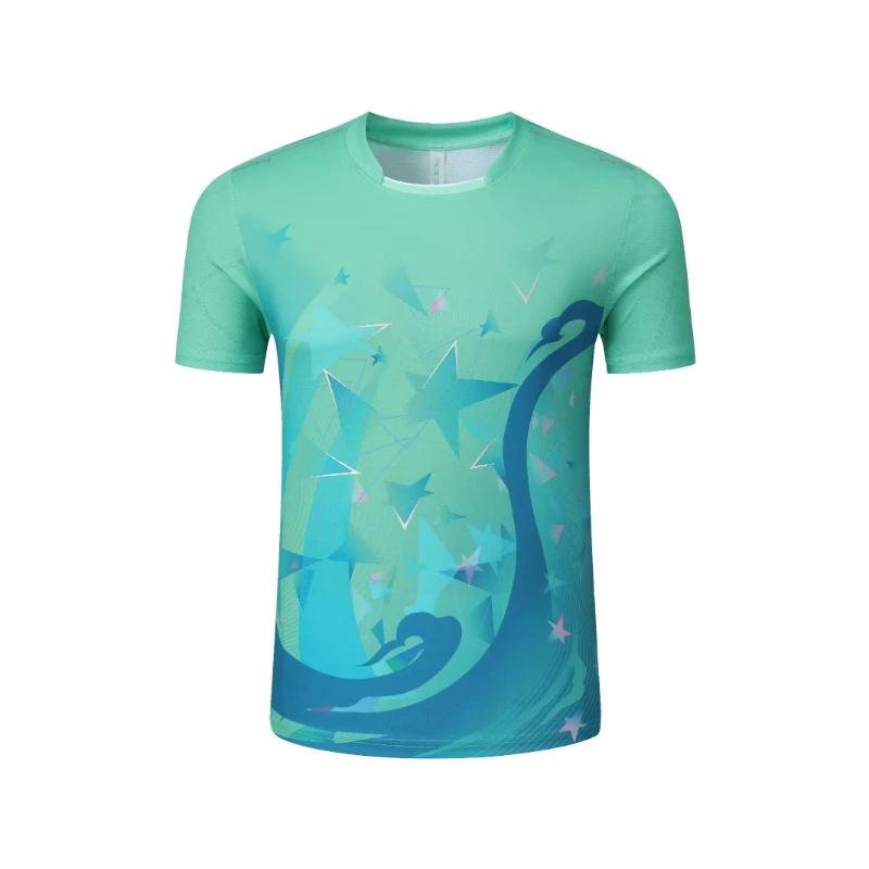 Badminton Shirt Men Women Table Tennis Clothing Child Boys Short Sleeve Golf Ping Pong Polyester Jersey Print Tee