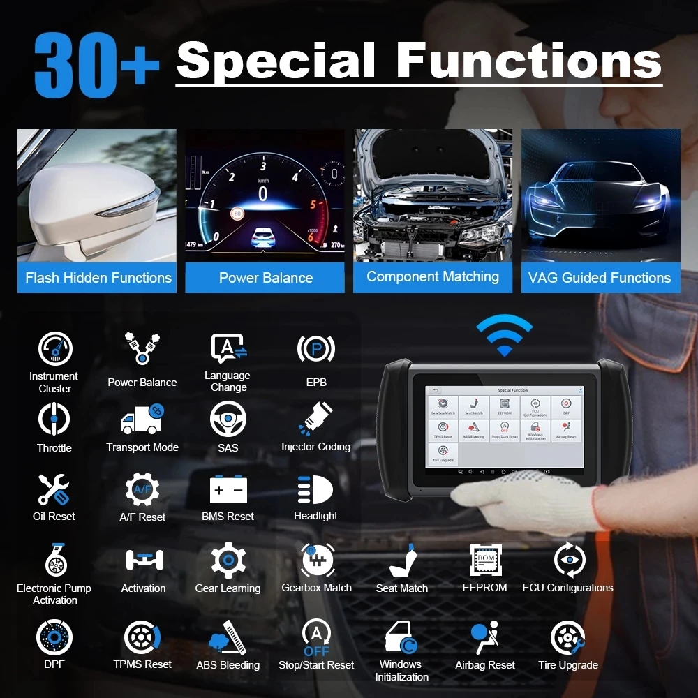 XTOOL InPlus IK618 Key Fob Programming Tool Auto Car OBD2 Diagnostic Tools 30+ Reset Function Active Test X100 Pad3 Free Update