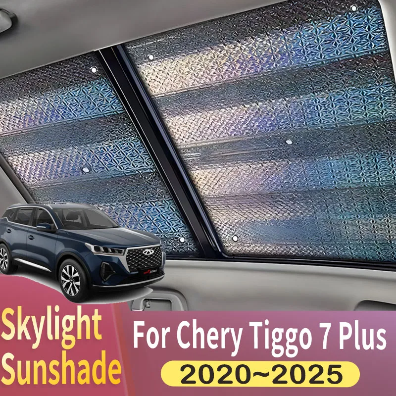 Sunroof Sunshade Suitable For Chery Tiggo 7 Plus Pro 2020~2025 2023 2024 Car Panoramic Roof  Heat Shield Window Sunshade Anti-UV