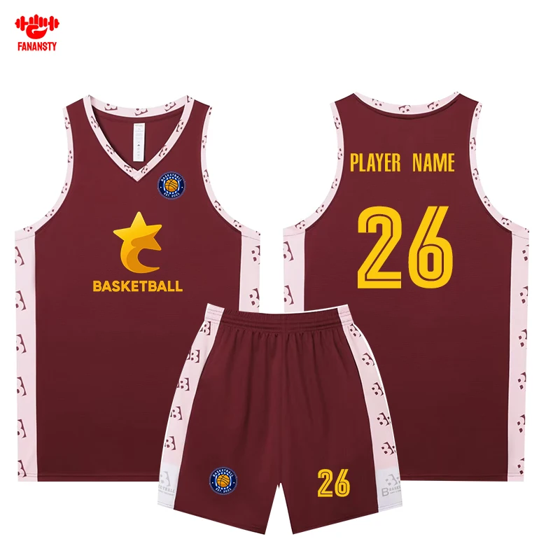 

Uniform Clothing Basketball Jerseys Set For Men Kids Youth New Season Size Breathable Quick-dry Sports Custom