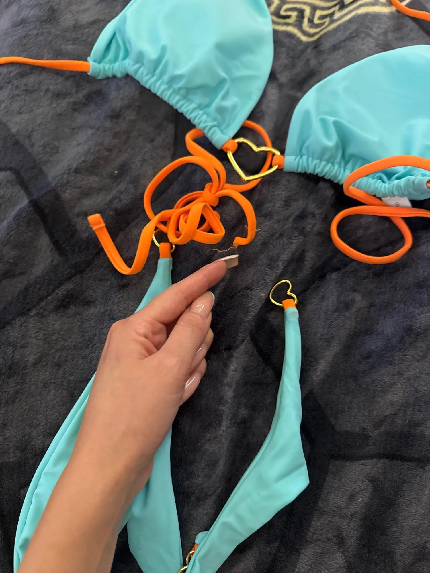 New Solid Color White Bikini Women suit Low Waist Lace-up Fashionable Swimsuit Two-piece Set photo review