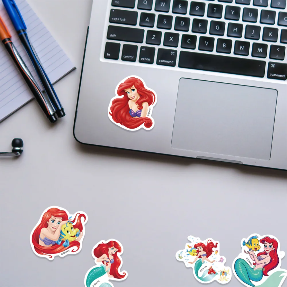 50pcs Disney The Little Mermaid Ariel Princess Stickers For Kids Laptop Luggage Skateboard Sticker Aesthetic Graffiti Decals Toy 6