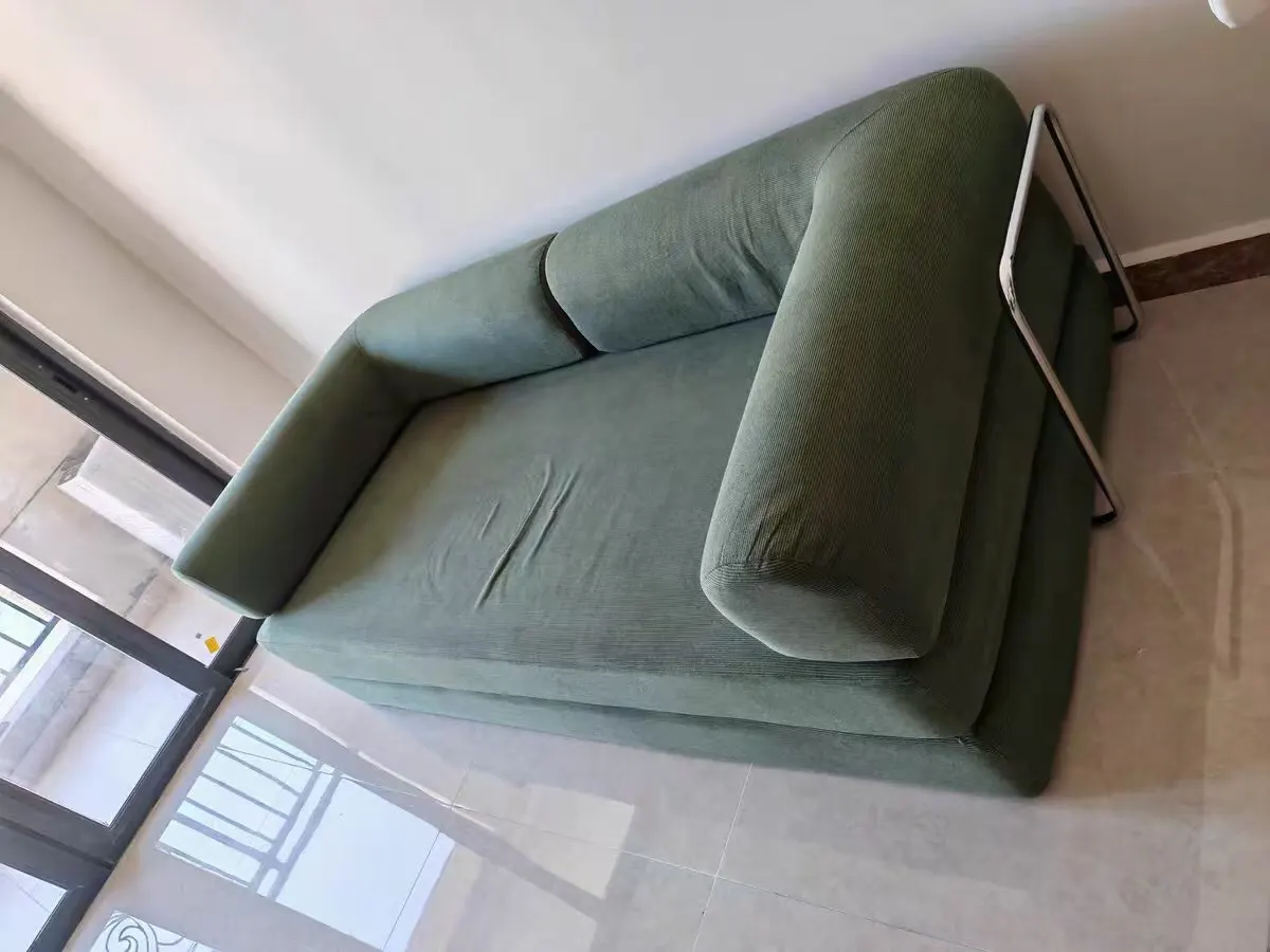 Modular Compression Sofa 200cm - Washable Corduroy Sleeper Sofa Bed, High-Density Foam Multifunctional Furniture for Living Room photo review