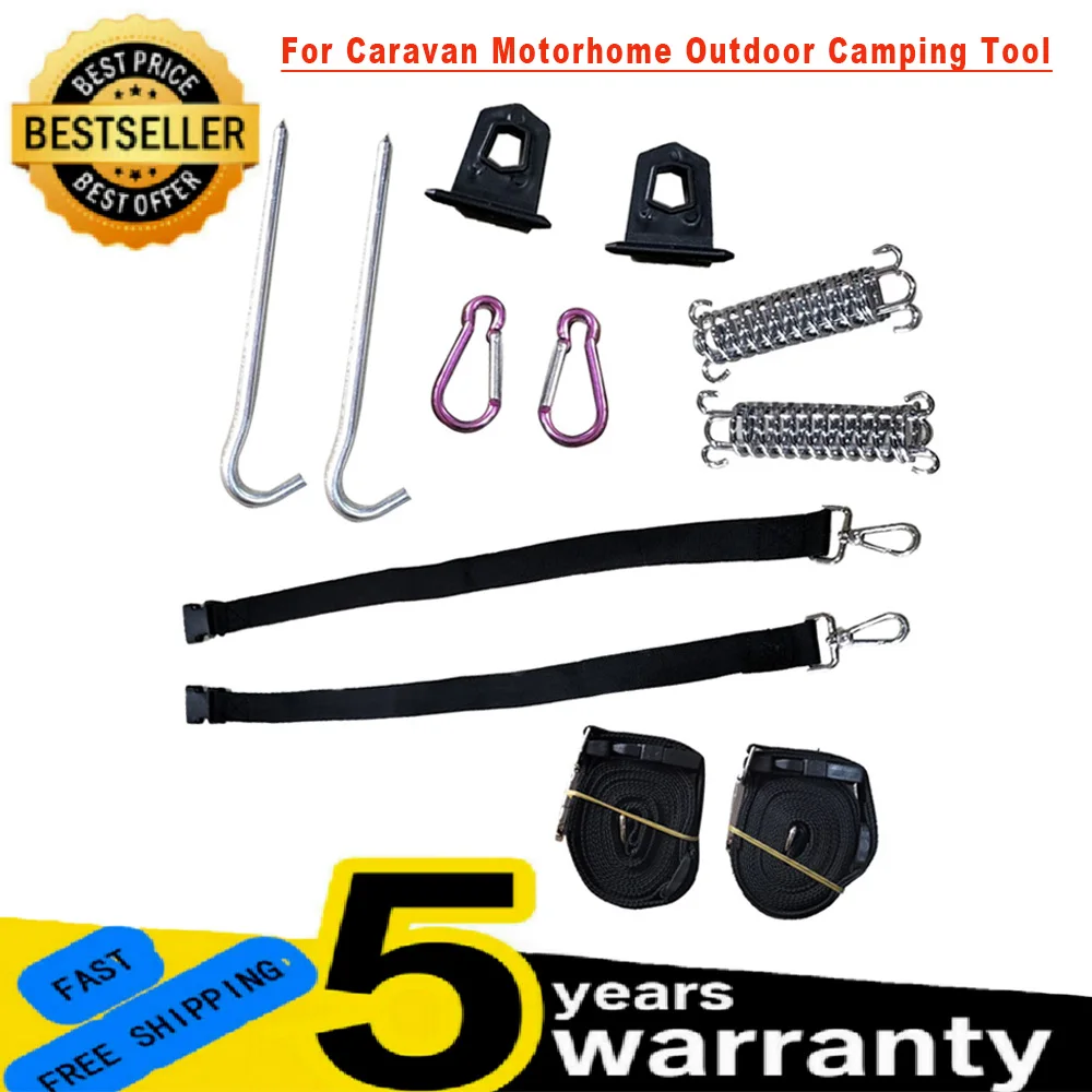 Per Fiamma Tendalino Tie Down Kit Nuovo Tipo S Nero Strumento Da Campeggio All'Aperto Per F35 F45 F65 Caravan Camper